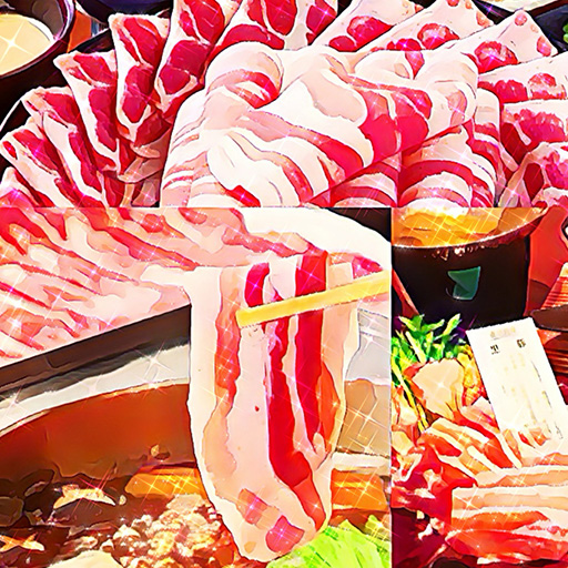 銘柄豚の旨味際立つ〈しゃぶしゃぶ〉を堪能。